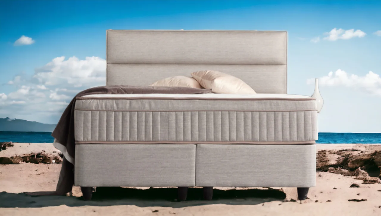 Boxspringbett Suna Hellgrau Voll-orthopädisches Komfortbett mit Bettkasten, Stauraum, inkl. kostenlose Lieferung und Montage - Image 22