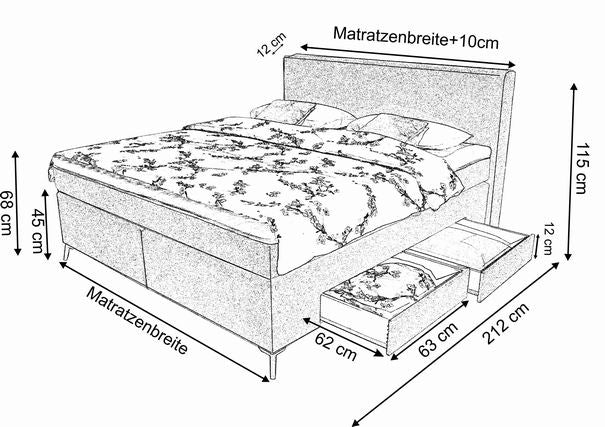 Boxspringbett KS Voyage S, Komfortbett mit 4 Schubladen, inkl. Lieferung und Montage - Image 9