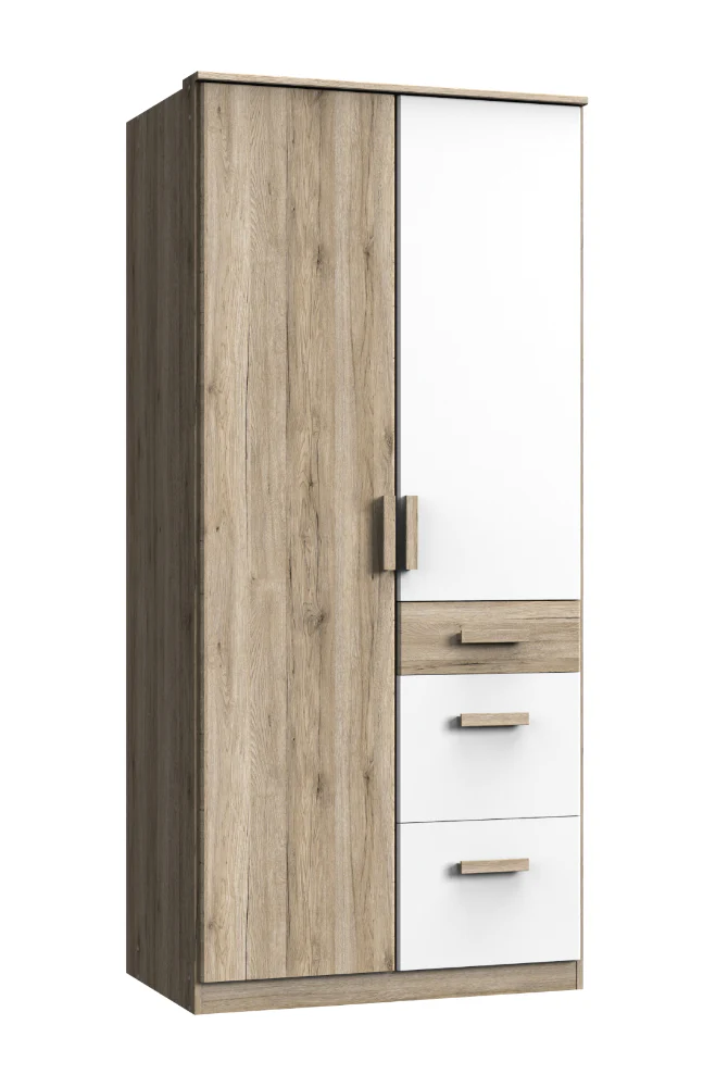Drehtürenschrank Cariba mit Schubladen B/H/T ca. 90/135 x 199 x 58 cm Kinderzimmer - Image 13
