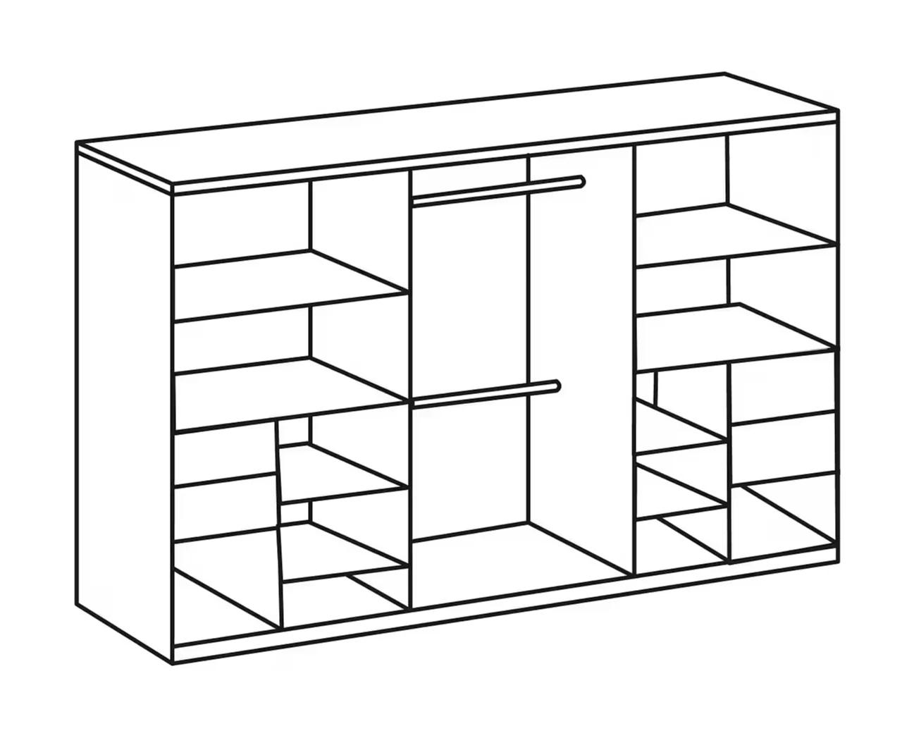 Schwebetürenschrank Palermo 3-türig mit Spiegel B/H/T ca. 300 x 216 x 65 cm - Image 3